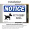Signmission Pet Relief Area Sign With Symbol, 18 in W x Rectangle, Vinyl Decal OS-2PACK-NS-D-1218-L-17246 - alternate 5